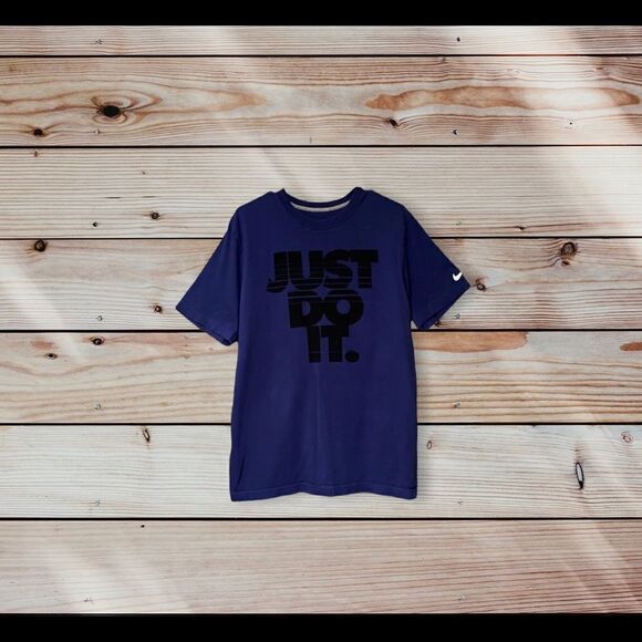 Nike Blue T-Shirt Size Large Just Do it Men’s - Picture 11 of 11